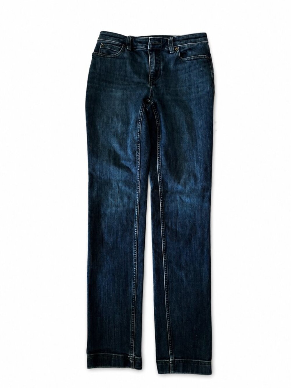 Duluth Trading Co Double Flex Slim Jeans Women’s Size 4 Long Dark Wash